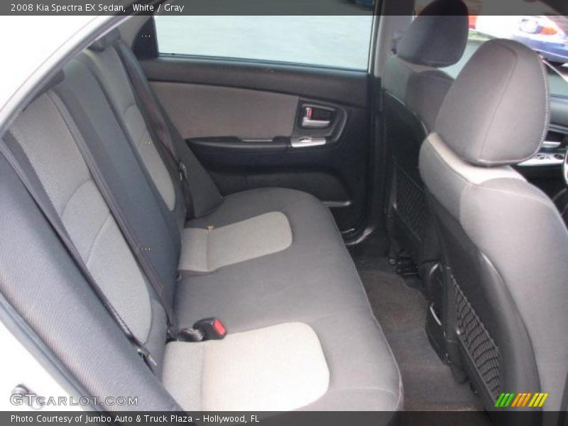 White / Gray 2008 Kia Spectra EX Sedan
