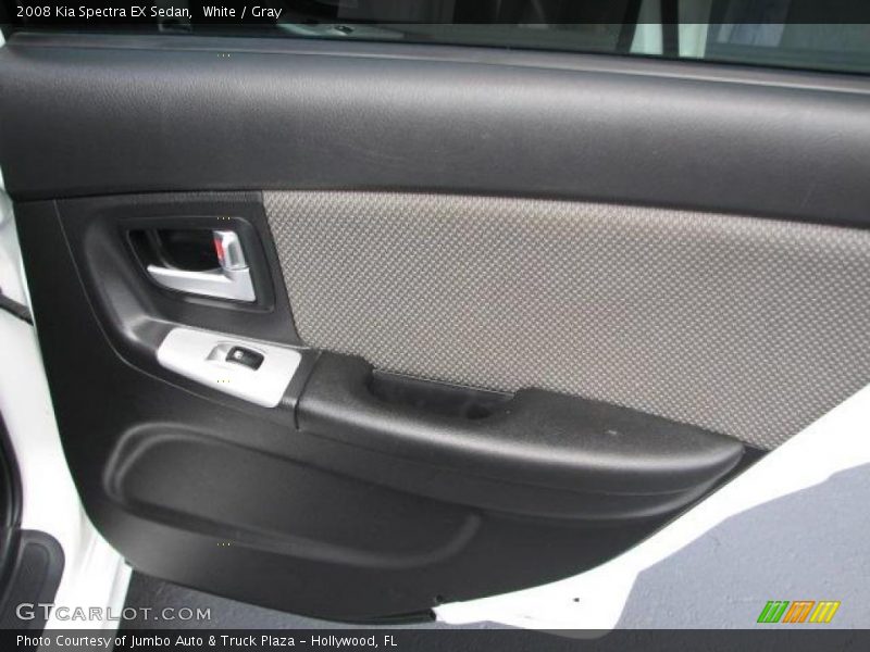 White / Gray 2008 Kia Spectra EX Sedan