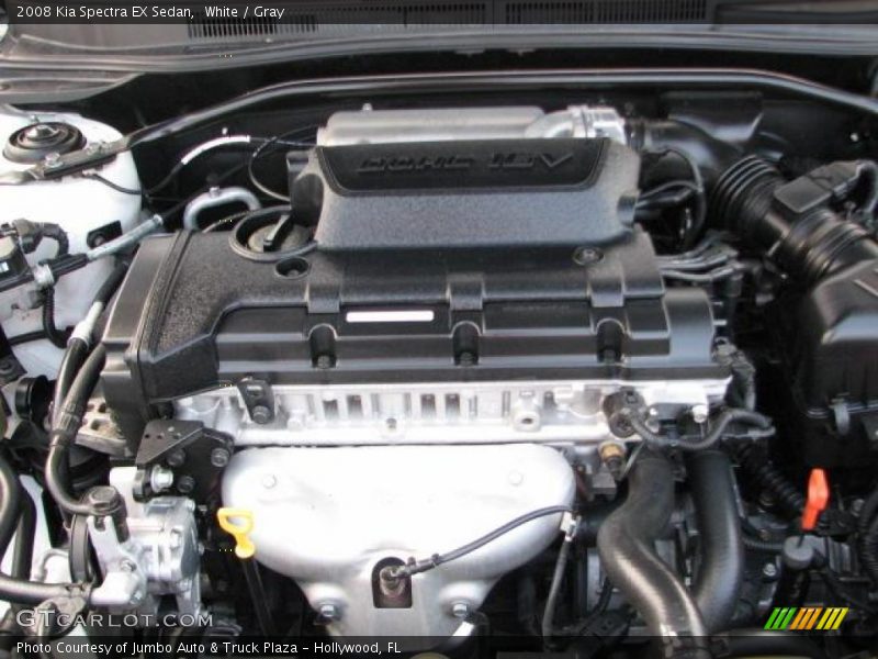 White / Gray 2008 Kia Spectra EX Sedan
