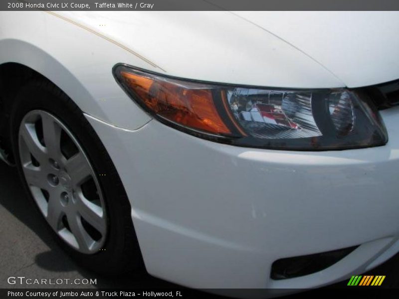 Taffeta White / Gray 2008 Honda Civic LX Coupe