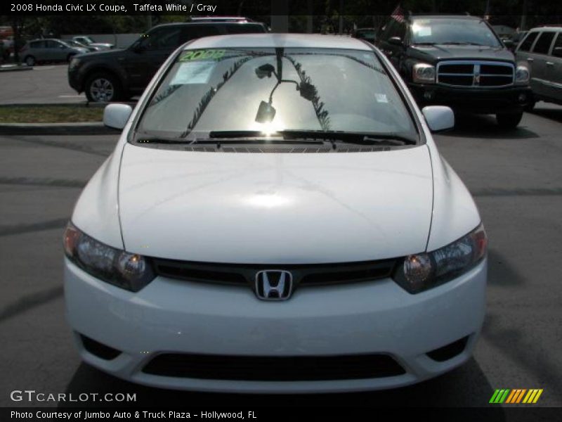 Taffeta White / Gray 2008 Honda Civic LX Coupe