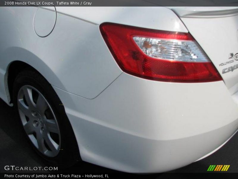 Taffeta White / Gray 2008 Honda Civic LX Coupe