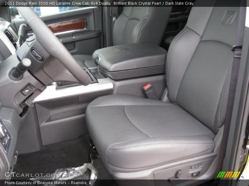 Brilliant Black Crystal Pearl / Dark Slate Gray 2011 Dodge Ram 3500 HD Laramie Crew Cab 4x4 Dually