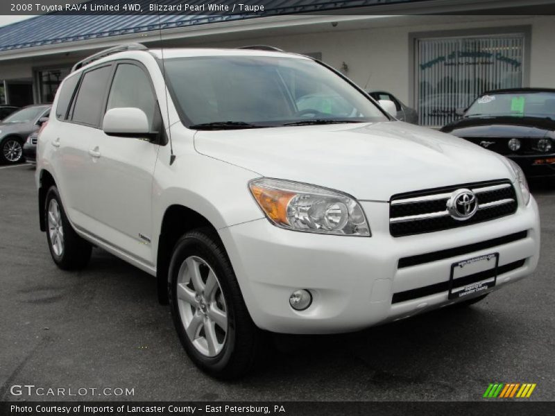 Blizzard Pearl White / Taupe 2008 Toyota RAV4 Limited 4WD