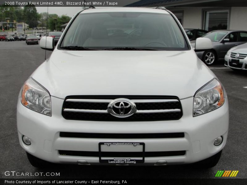 Blizzard Pearl White / Taupe 2008 Toyota RAV4 Limited 4WD