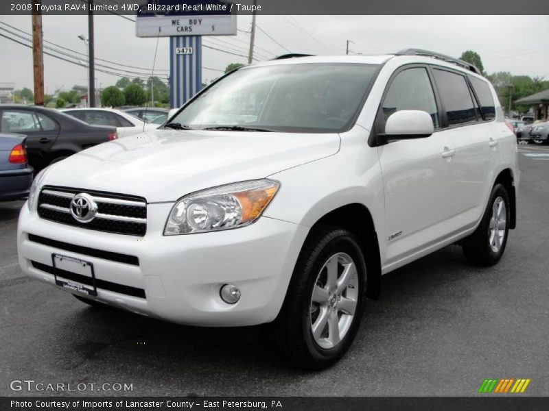 Blizzard Pearl White / Taupe 2008 Toyota RAV4 Limited 4WD