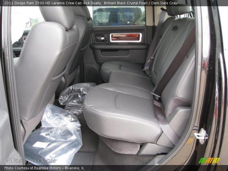 Brilliant Black Crystal Pearl / Dark Slate Gray 2011 Dodge Ram 3500 HD Laramie Crew Cab 4x4 Dually