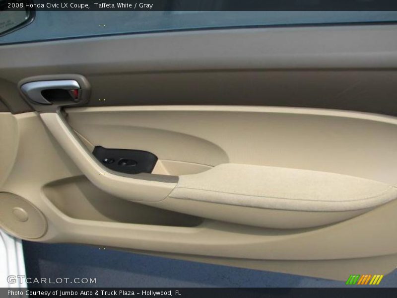 Taffeta White / Gray 2008 Honda Civic LX Coupe