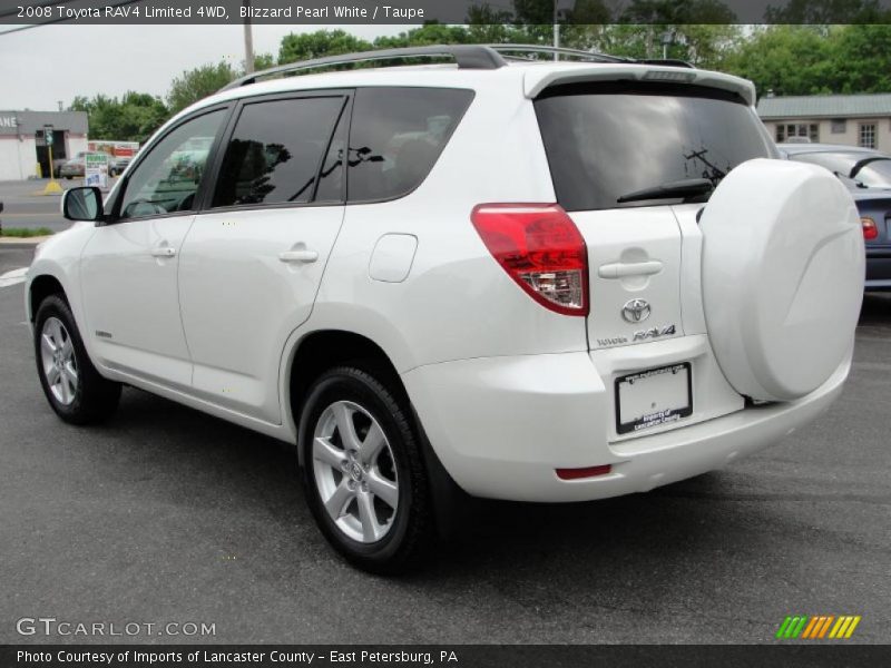 Blizzard Pearl White / Taupe 2008 Toyota RAV4 Limited 4WD