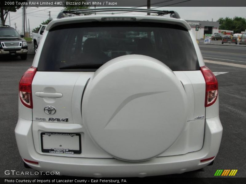 Blizzard Pearl White / Taupe 2008 Toyota RAV4 Limited 4WD