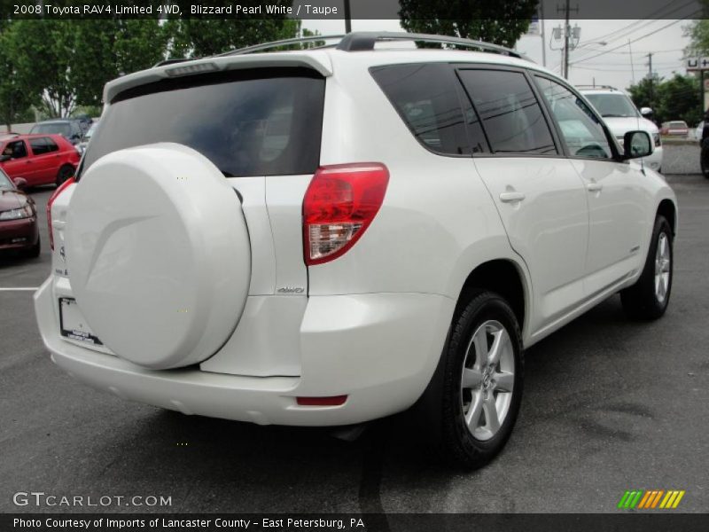 Blizzard Pearl White / Taupe 2008 Toyota RAV4 Limited 4WD
