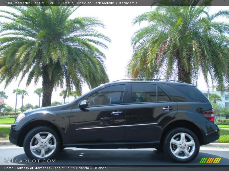 Obsidian Black Metallic / Macadamia 2008 Mercedes-Benz ML 320 CDI 4Matic