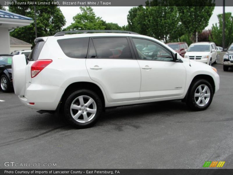 Blizzard Pearl White / Taupe 2008 Toyota RAV4 Limited 4WD