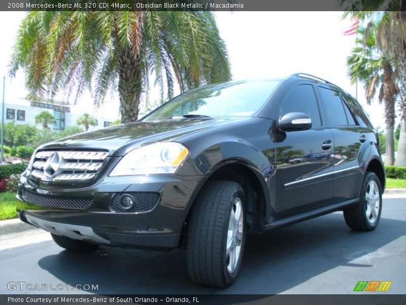 Obsidian Black Metallic / Macadamia 2008 Mercedes-Benz ML 320 CDI 4Matic