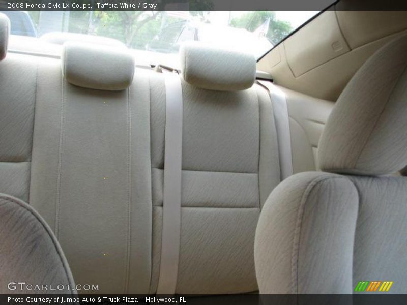 Taffeta White / Gray 2008 Honda Civic LX Coupe