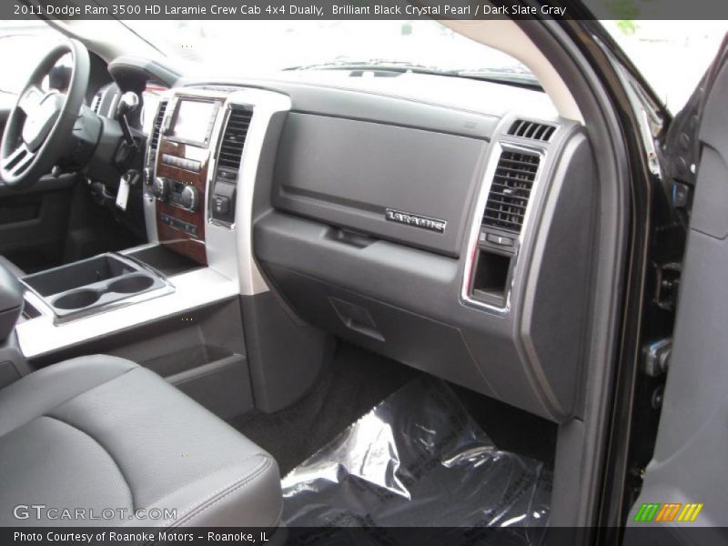 Brilliant Black Crystal Pearl / Dark Slate Gray 2011 Dodge Ram 3500 HD Laramie Crew Cab 4x4 Dually