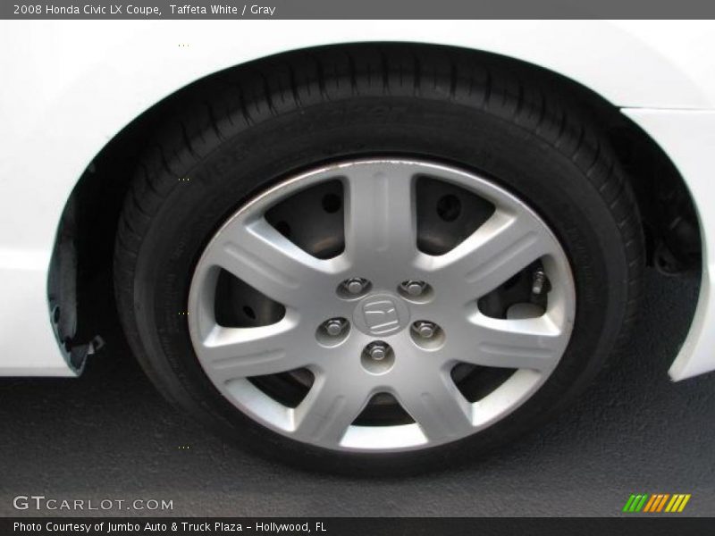 Taffeta White / Gray 2008 Honda Civic LX Coupe