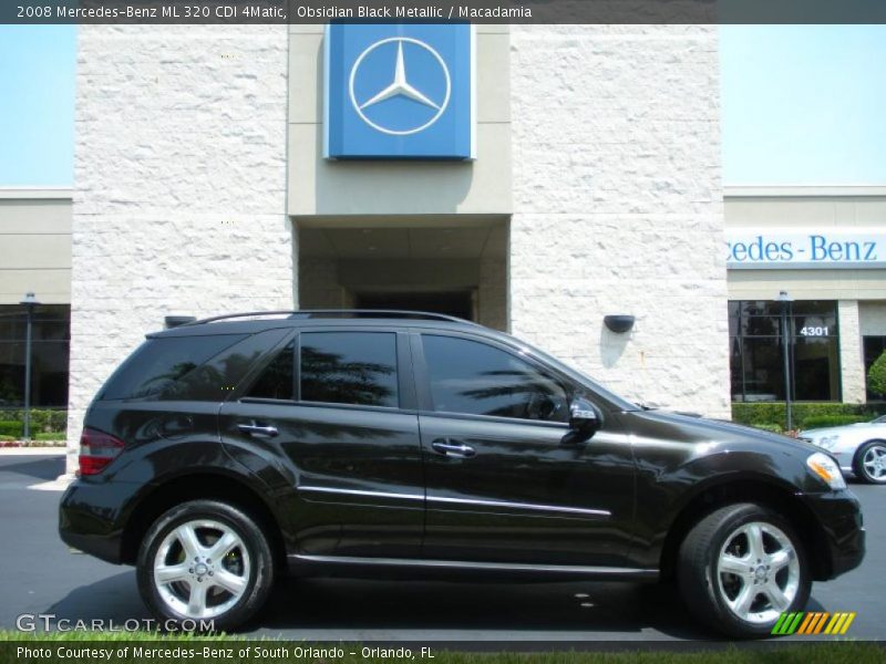 Obsidian Black Metallic / Macadamia 2008 Mercedes-Benz ML 320 CDI 4Matic