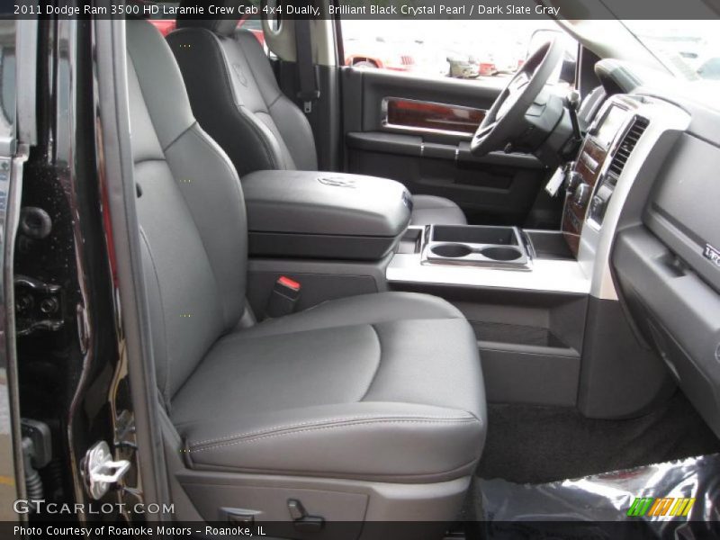 Brilliant Black Crystal Pearl / Dark Slate Gray 2011 Dodge Ram 3500 HD Laramie Crew Cab 4x4 Dually