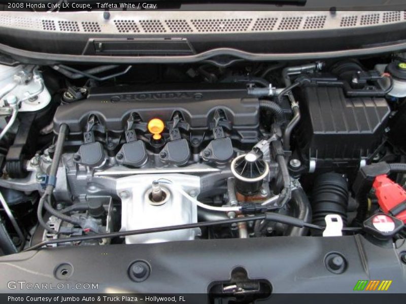 Taffeta White / Gray 2008 Honda Civic LX Coupe