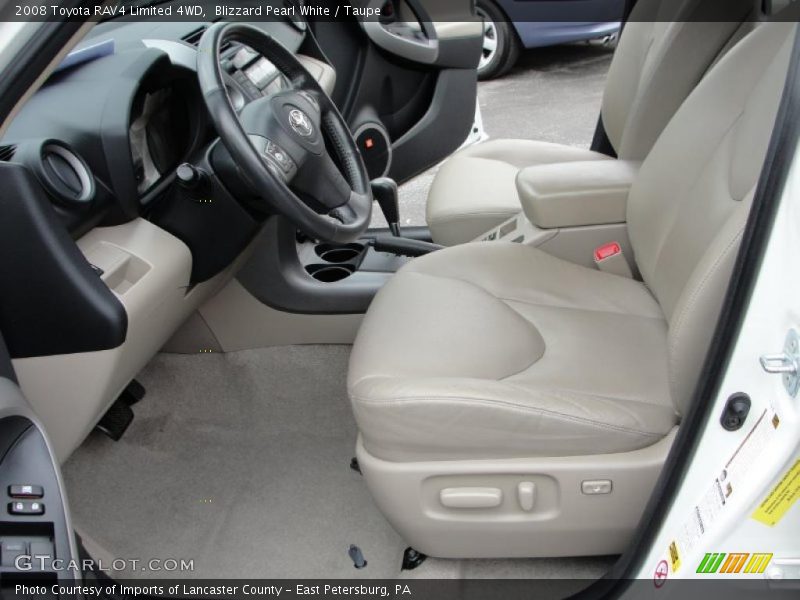 Blizzard Pearl White / Taupe 2008 Toyota RAV4 Limited 4WD