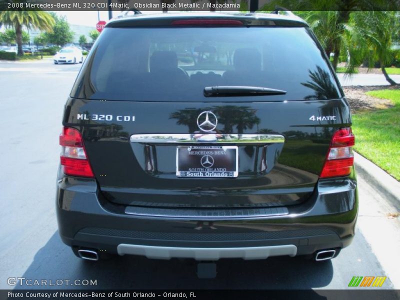 Obsidian Black Metallic / Macadamia 2008 Mercedes-Benz ML 320 CDI 4Matic