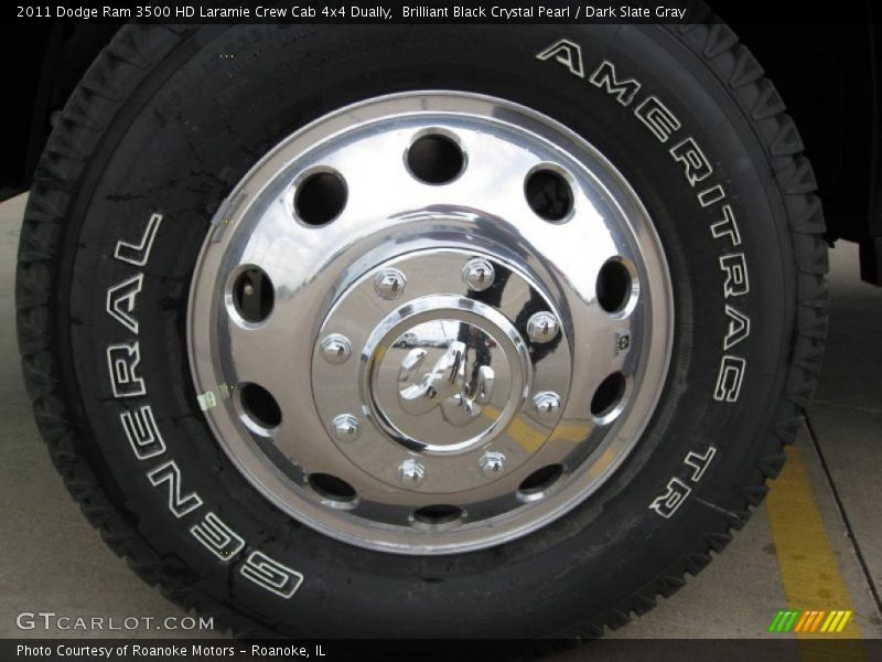 Brilliant Black Crystal Pearl / Dark Slate Gray 2011 Dodge Ram 3500 HD Laramie Crew Cab 4x4 Dually