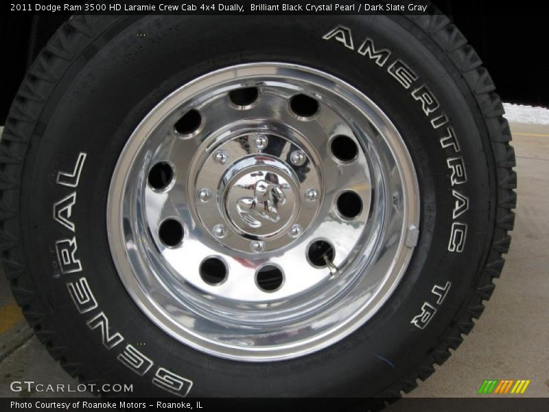 Brilliant Black Crystal Pearl / Dark Slate Gray 2011 Dodge Ram 3500 HD Laramie Crew Cab 4x4 Dually