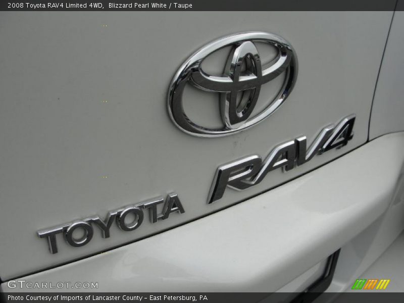 Blizzard Pearl White / Taupe 2008 Toyota RAV4 Limited 4WD