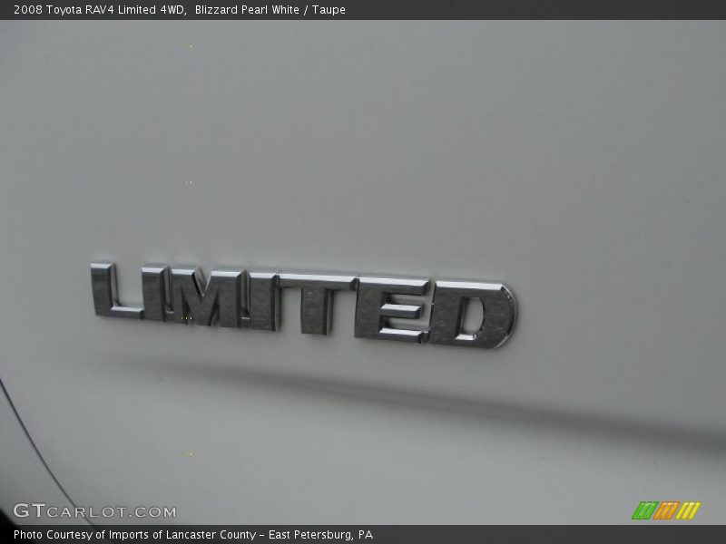 Blizzard Pearl White / Taupe 2008 Toyota RAV4 Limited 4WD