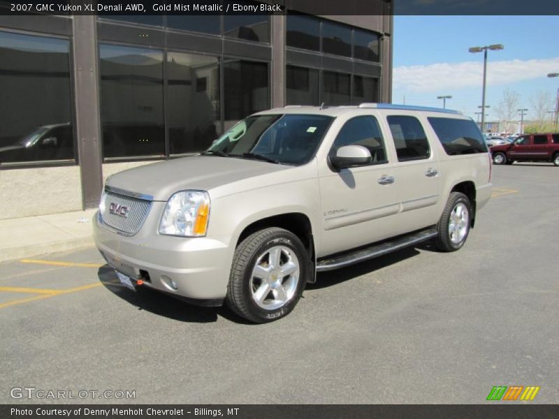 Gold Mist Metallic / Ebony Black 2007 GMC Yukon XL Denali AWD