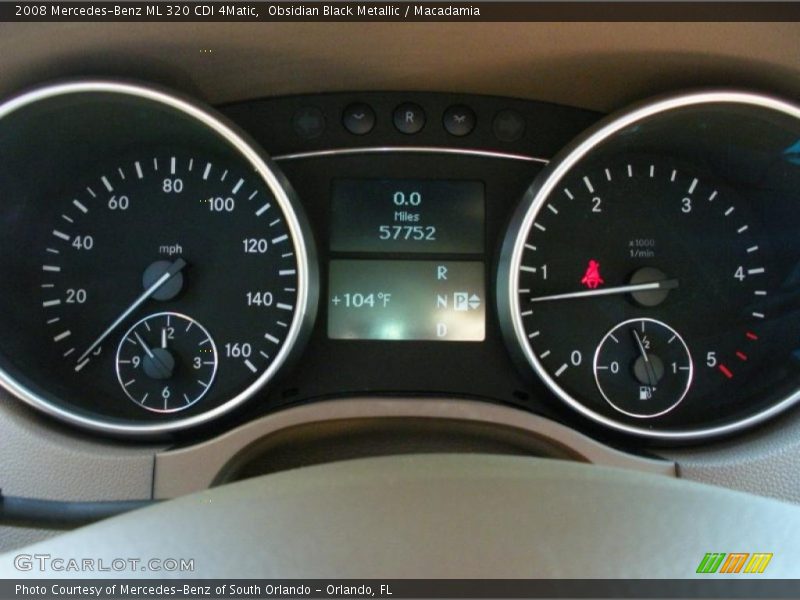 Obsidian Black Metallic / Macadamia 2008 Mercedes-Benz ML 320 CDI 4Matic