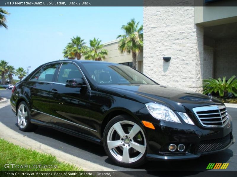 Black / Black 2010 Mercedes-Benz E 350 Sedan