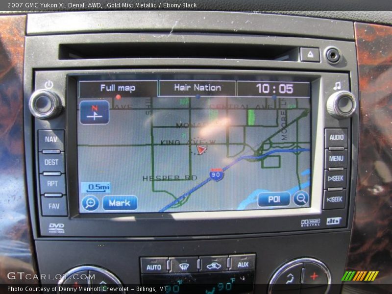 Gold Mist Metallic / Ebony Black 2007 GMC Yukon XL Denali AWD