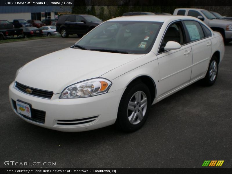 White / Gray 2007 Chevrolet Impala LS