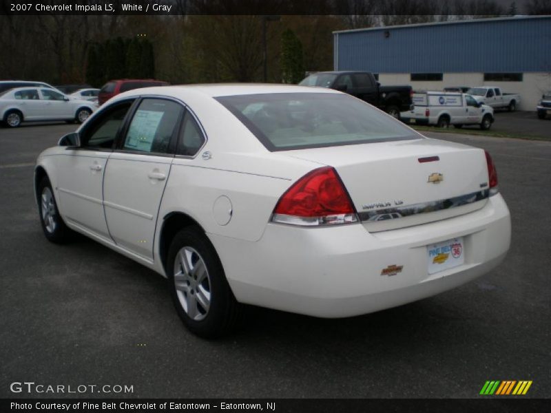 White / Gray 2007 Chevrolet Impala LS