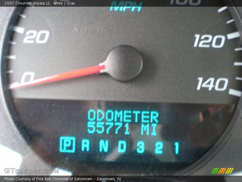 White / Gray 2007 Chevrolet Impala LS