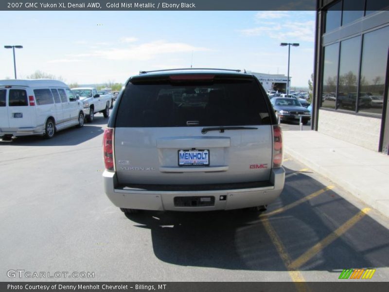 Gold Mist Metallic / Ebony Black 2007 GMC Yukon XL Denali AWD