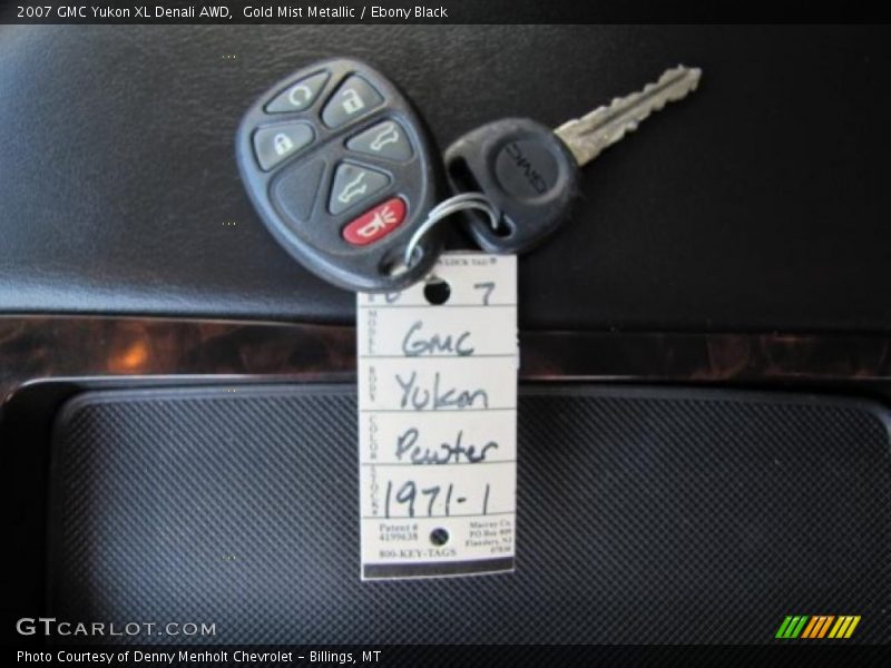 Gold Mist Metallic / Ebony Black 2007 GMC Yukon XL Denali AWD