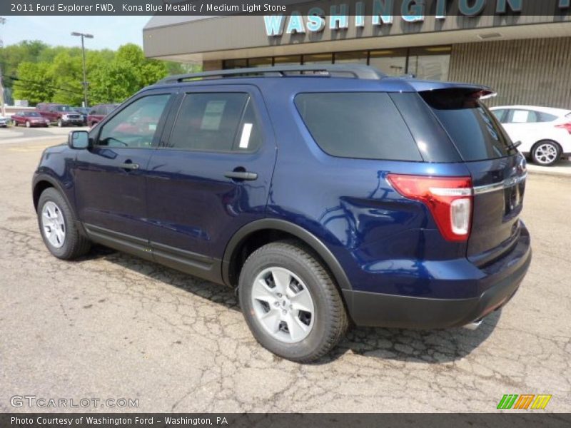 Kona Blue Metallic / Medium Light Stone 2011 Ford Explorer FWD