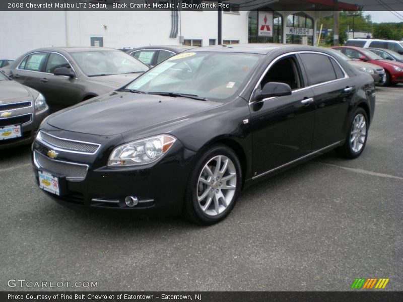 Black Granite Metallic / Ebony/Brick Red 2008 Chevrolet Malibu LTZ Sedan