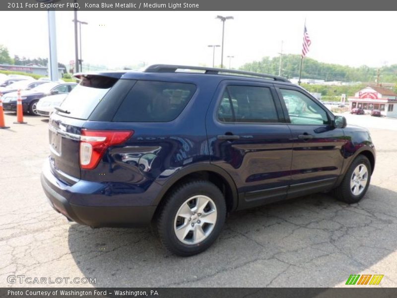 Kona Blue Metallic / Medium Light Stone 2011 Ford Explorer FWD