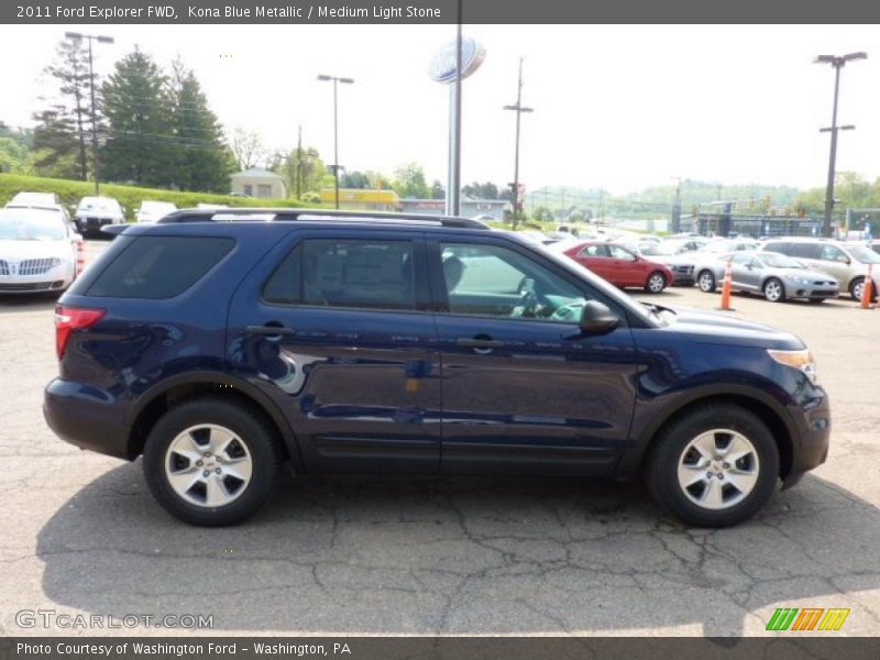 Kona Blue Metallic / Medium Light Stone 2011 Ford Explorer FWD