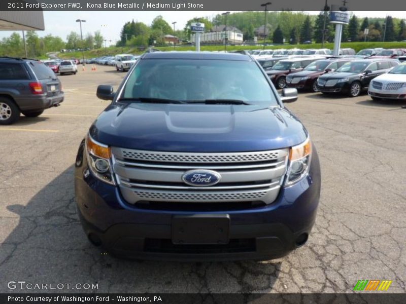 Kona Blue Metallic / Medium Light Stone 2011 Ford Explorer FWD