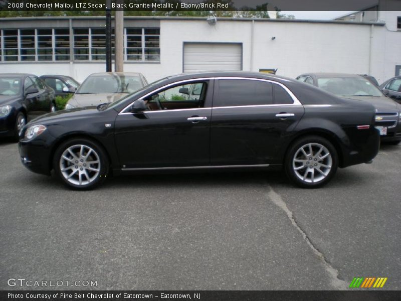 Black Granite Metallic / Ebony/Brick Red 2008 Chevrolet Malibu LTZ Sedan