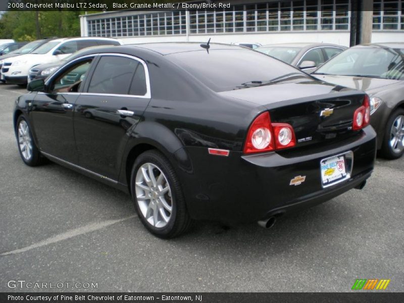 Black Granite Metallic / Ebony/Brick Red 2008 Chevrolet Malibu LTZ Sedan