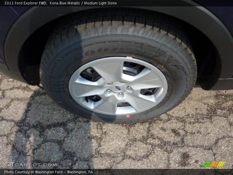 Kona Blue Metallic / Medium Light Stone 2011 Ford Explorer FWD