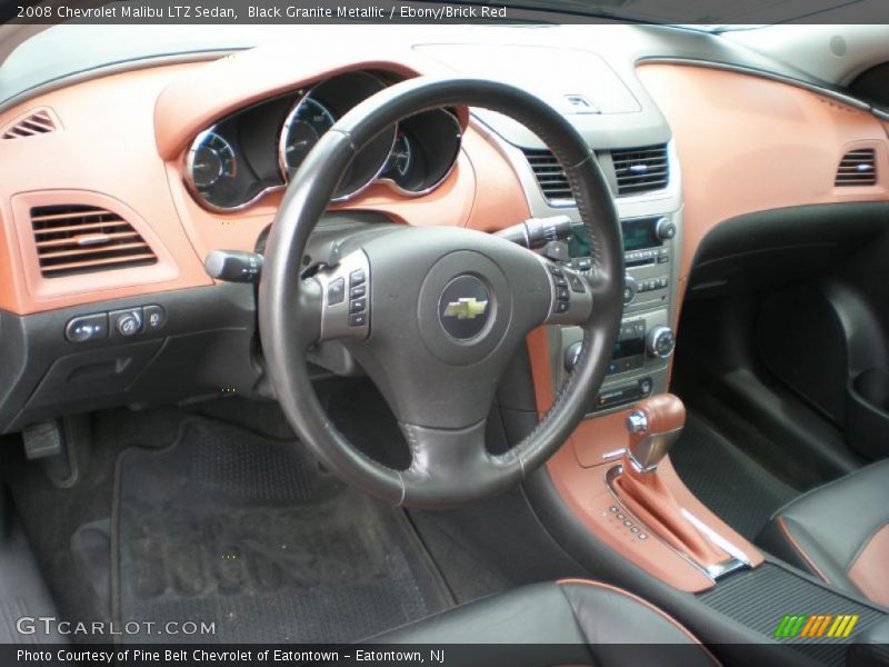Black Granite Metallic / Ebony/Brick Red 2008 Chevrolet Malibu LTZ Sedan
