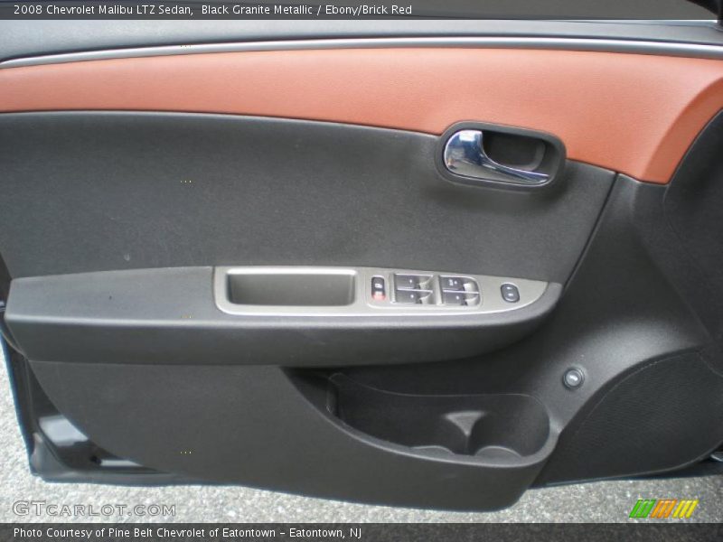 Black Granite Metallic / Ebony/Brick Red 2008 Chevrolet Malibu LTZ Sedan