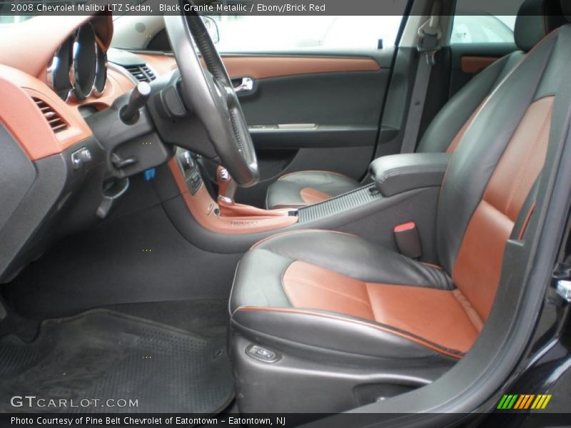 Black Granite Metallic / Ebony/Brick Red 2008 Chevrolet Malibu LTZ Sedan